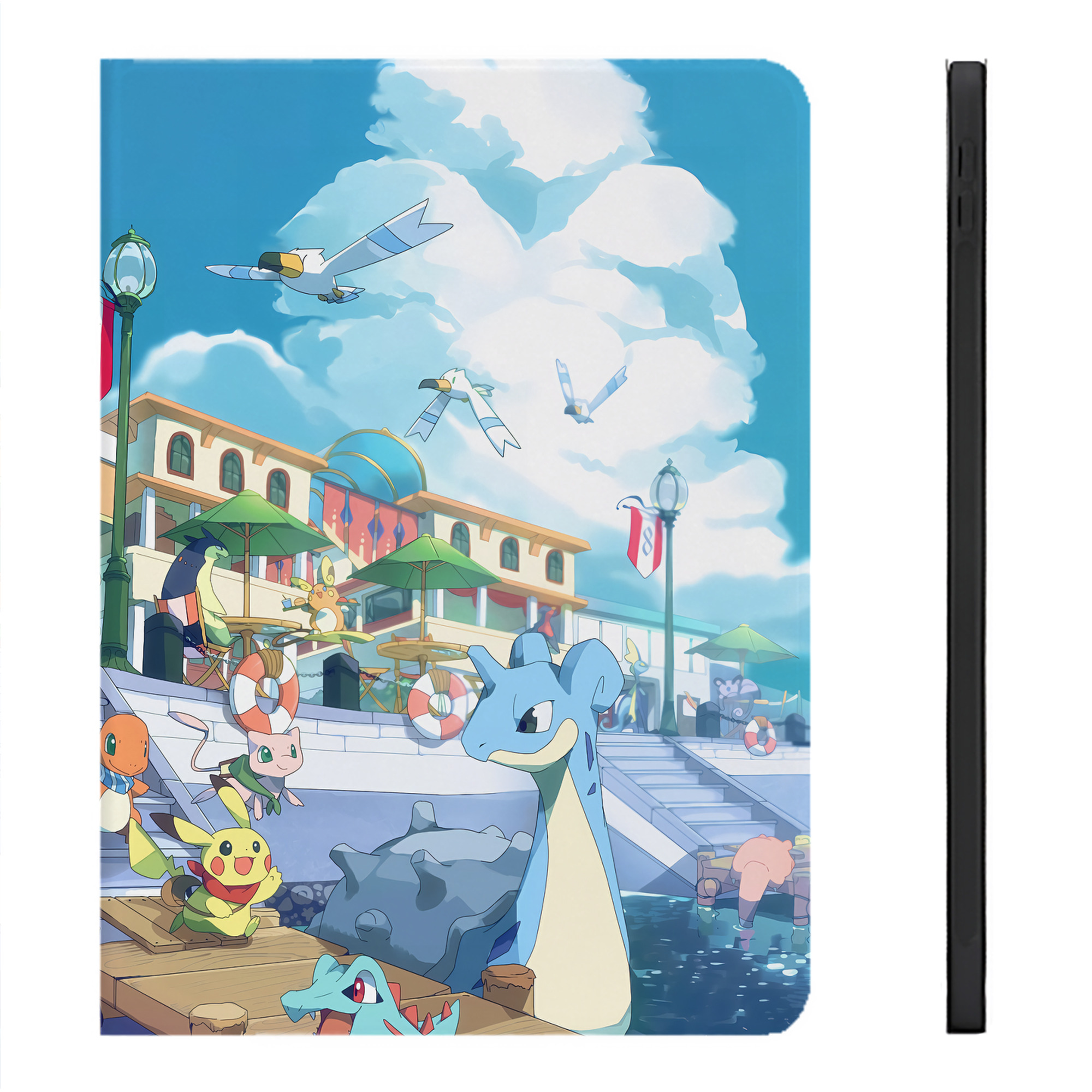 （画像用） ポケットモンスター Pokémon IPadケース ペンホルダー付き ブックスタイルデザイン